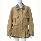 Women's Winter Preppy-Style Woolen Skirt