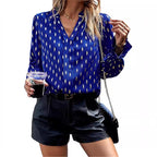 Bubble Long Sleeve Waist Bronzing Blouse