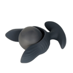 Petal - Inflatable Vibrating Butt Plug - Black Anal Dilator