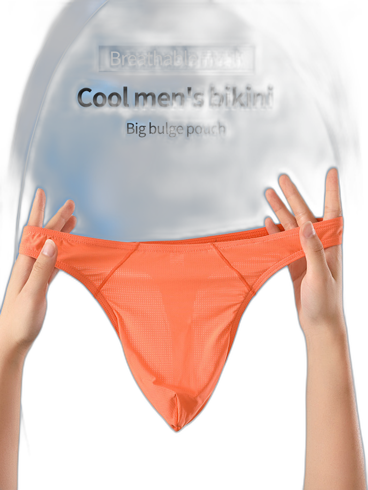 3 Pack Men's Low-Rise Performance Thong - Breathable Mesh & Smooth Fabric