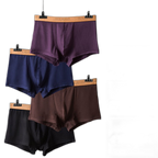Modal Ultra-soft Solid Mid-waist Men's Boxer Briefs