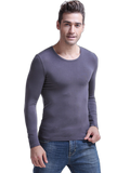 Mens Ultra Soft Low Cut V-Neck Thermal Shirt