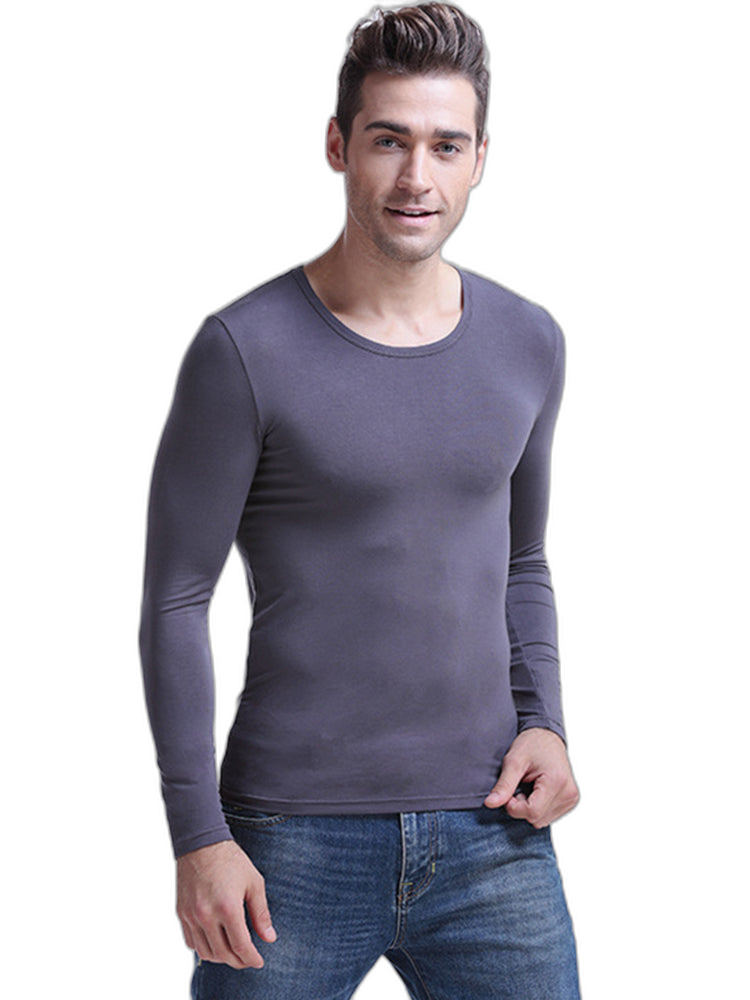 Mens Ultra Soft Low Cut V-Neck Thermal Shirt