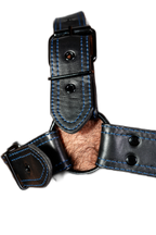ruff GEAR RAW  Leather Bulldog Harness Black Royal