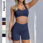 European And American-style Tube Top And Shorts Two-piece Women's Outfit