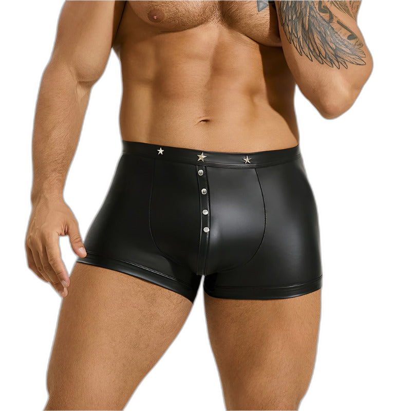 Leather Star Boxer Briefs