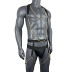 Full Body Elastic Harness with Chains & Jockstrap