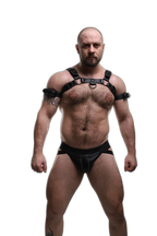 ruff GEAR Leather Bulldog Reflector Harness