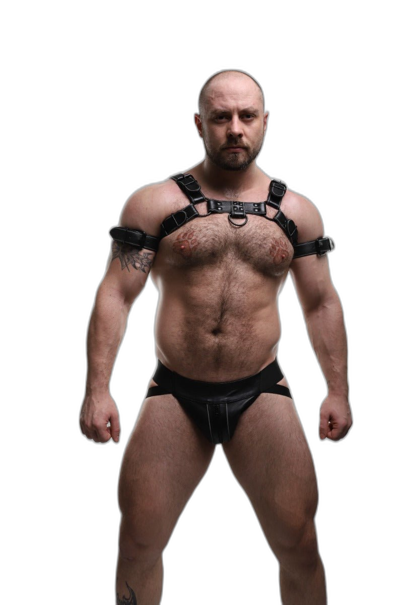 ruff GEAR Leather Bulldog Reflector Harness