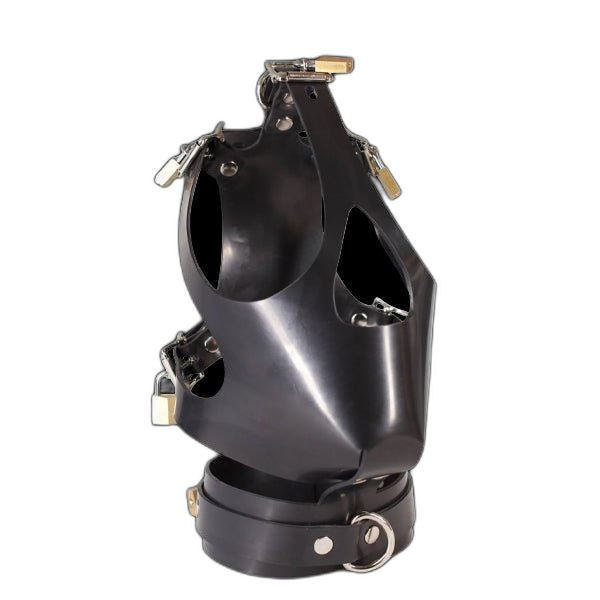 Vilain Garçon Heavy Rubber Locking Head Harness Muzzle