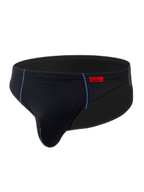 3 Pack Men's Nylon Plaid Lift Hip Briefs Triangle Briefs