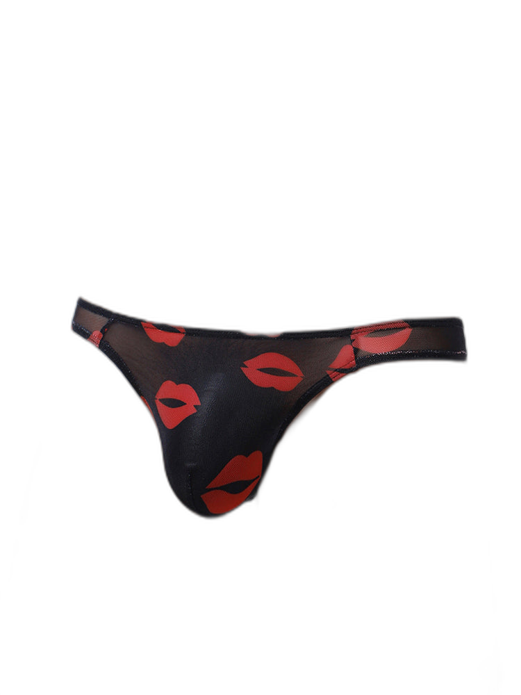 3 Pack Sexy Print Low-rise Thongs for Men