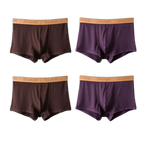 Modal Ultra-soft Solid Mid-waist Men's Boxer Briefs
