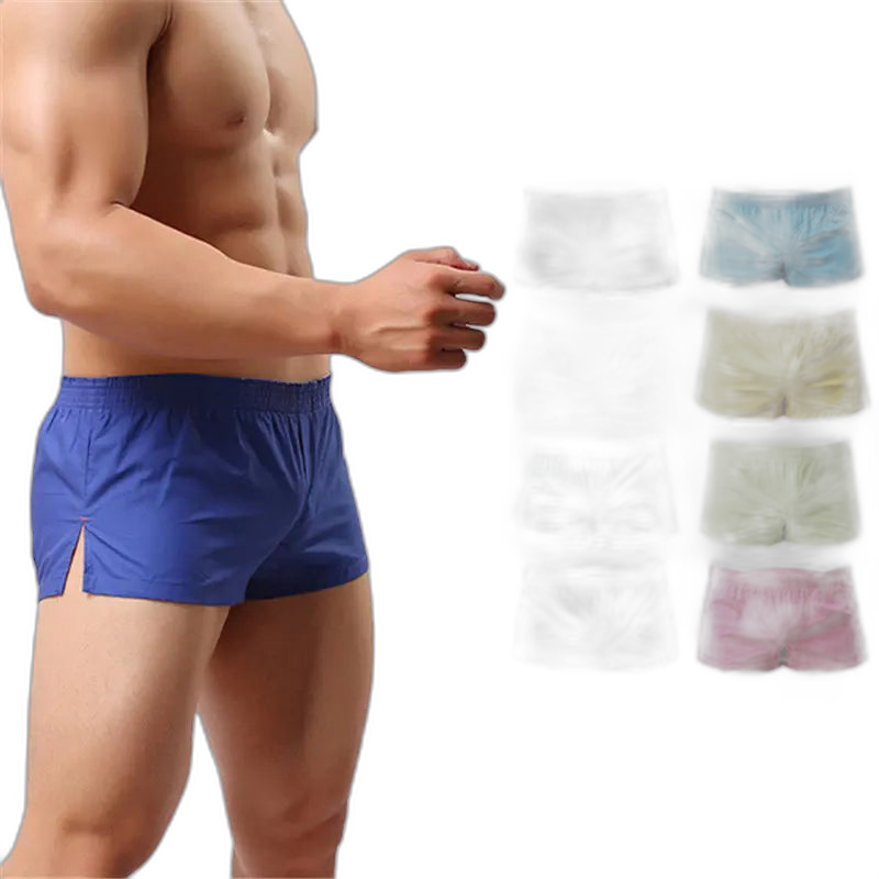 Casual Home Cotton Pouch Breathable Boxer Briefs for Men
