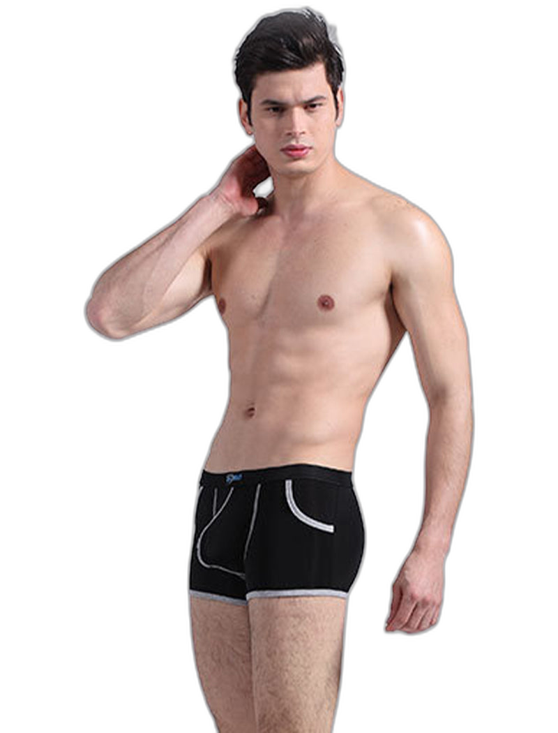 3 Pack Men's Long Leg Boxer Briefs Made of Ultra-Thin Ice Silk with Anti-Wear Elastic