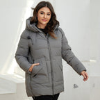 Fashionable Casual Winter Outerwear Cotton Padded Jacket With Hood And Zipper