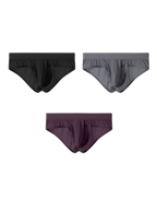 3 Pack Men's Fly Opening Supportive Pouch Stretch Premium Briefs