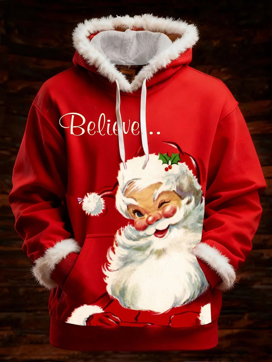Women's Winter Merry Christmas Hoodie With Pockets