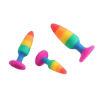 Rainbow Silicone Butt Plug