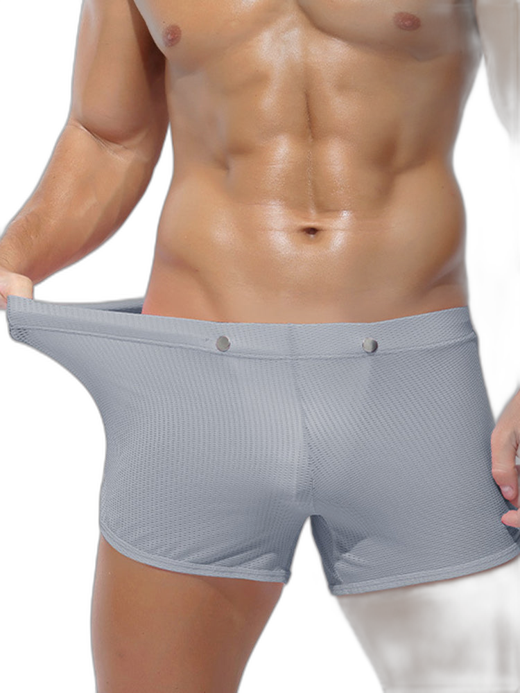 2 Pack Men's Breathable Mesh Boxer Briefs