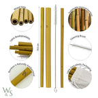 Reusable Bamboo Drinking Straws - 10 Pack