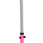 HOMCOM Height Adjustable Gymnastics Horizontal Bar for Kids, Children Junior Kip High Bar Fitness, Pink