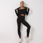 3PCS Yoga Outfit Gym Leggings Sports Bra Tracksuit