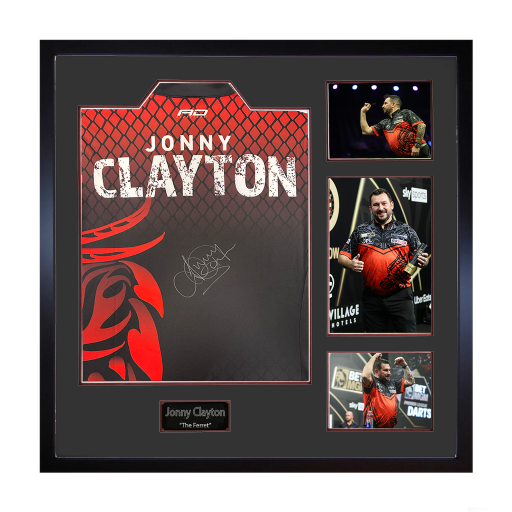 Jonny Clayton Signed Shirt Elite Frame