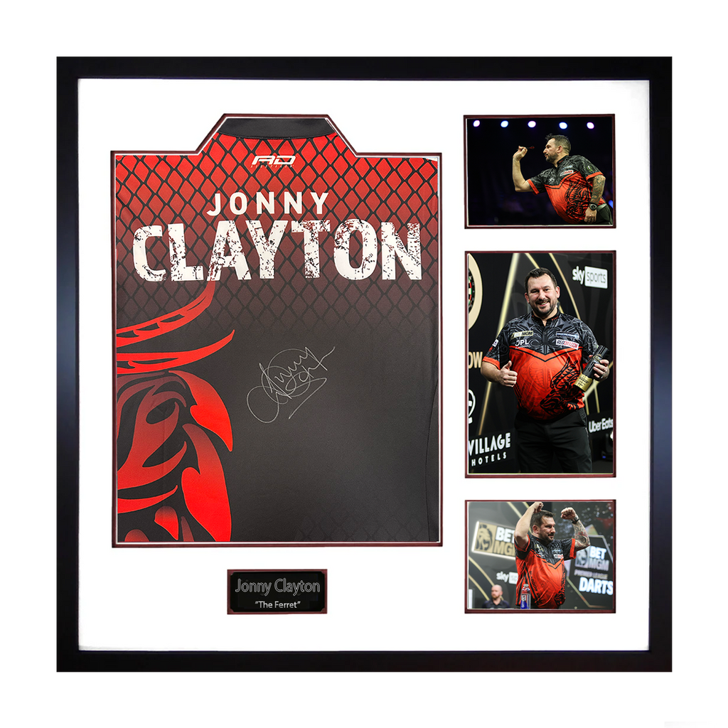Jonny Clayton Signed Shirt Elite Frame