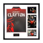Jonny Clayton Signed Shirt Elite Frame