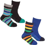 Sock Stack Fluffy Slipper Socks 4 Pack Ultra Soft Thermal Winter Non Slip Plush Lounge