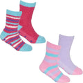 Sock Stack Fluffy Slipper Socks 4 Pack Ultra Soft Thermal Winter Non Slip Plush Lounge