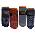 Sock Stack Men's Thermal Slipper Socks 4 Pairs Non Slip Grips Thick Fleece Lined Winter