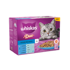 4 x Whiskas Cat 1+ Pouch Jelly Duo Ocean Delights 12 Pack - 12X85Gm