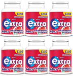 6 x Extra Strawberry Chewing Gum Bottle - 46PCE