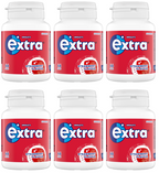 6 x Extra Strawberry Chewing Gum Bottle 46pce - 46 PCE