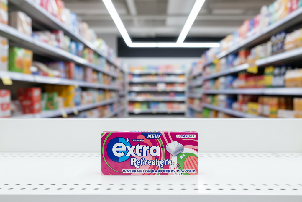 16 x Extra Refreshers Watermelon Raspberry Gum Handy Box 7pcs     - 7 PIECE