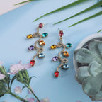 Retro Fashion Small Lantern Zircon Stud Earrings Christmas