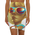 Retro Cool White - Womens Pencil Skirt