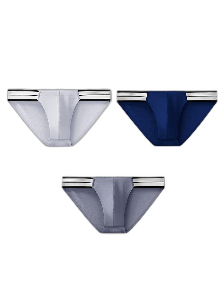 3 Pack Men’s Breathable Ice-Touch Athletic Briefs