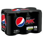 4 x Pepsi Max Cans 6 Pack 6X330Ml