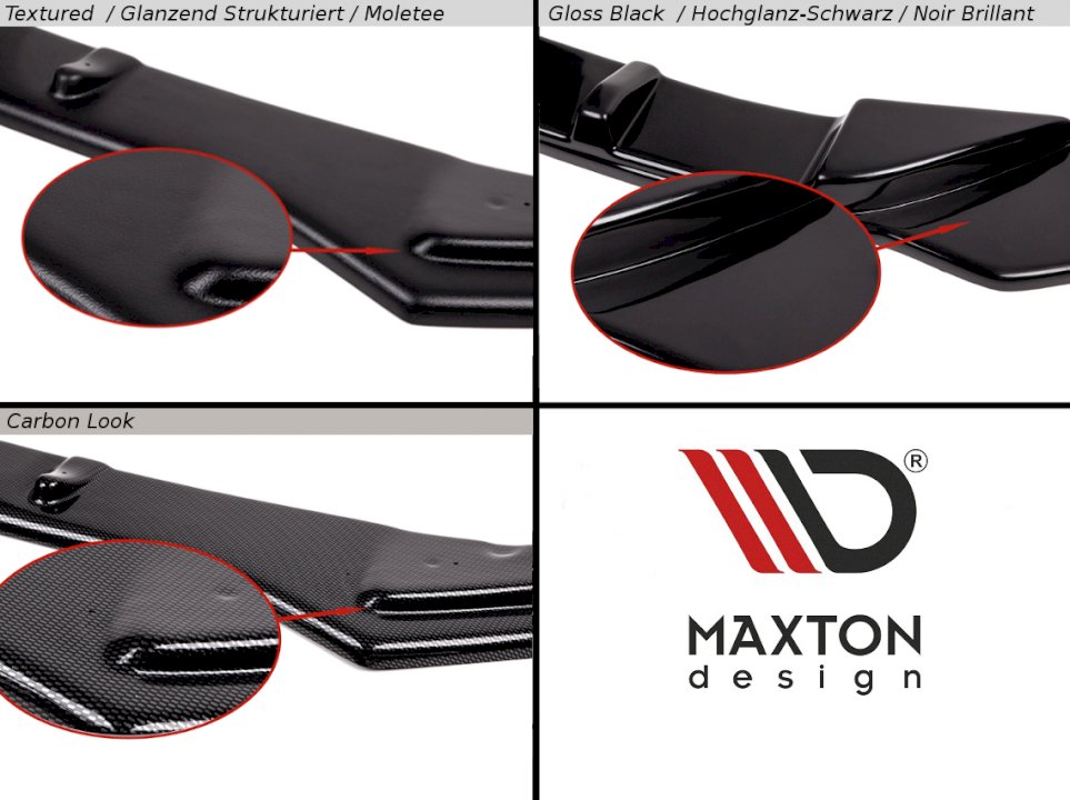 Maxton Design - REAR CENTRAL SPLITTER AUDI S1 MK1 (2014-2018)