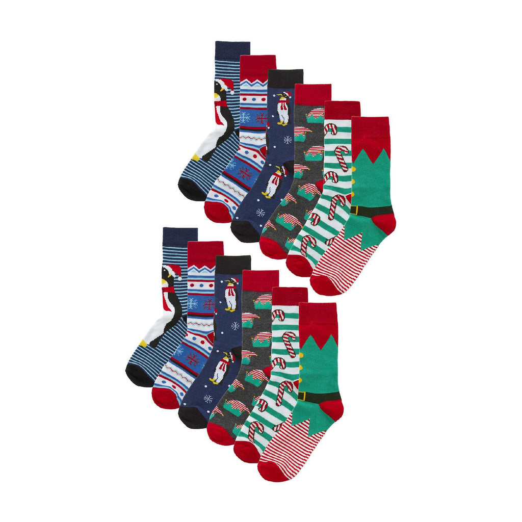 12 Pack Mens Warm Slipper Socks for Indoors
