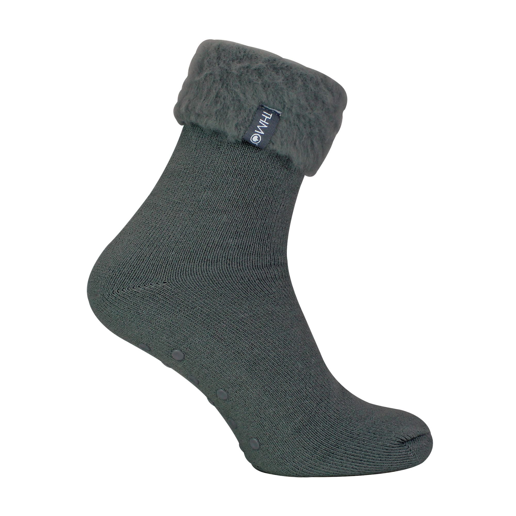 THMO Men’s Soft Plush Lined Slipper Bed Socks