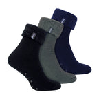 3 Pack Mens Soft Fleece Lined Slipper Bed Socks
