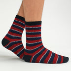 4 Pack Mens Cosy Soft Fluffy Slipper Bed Socks with Grips
