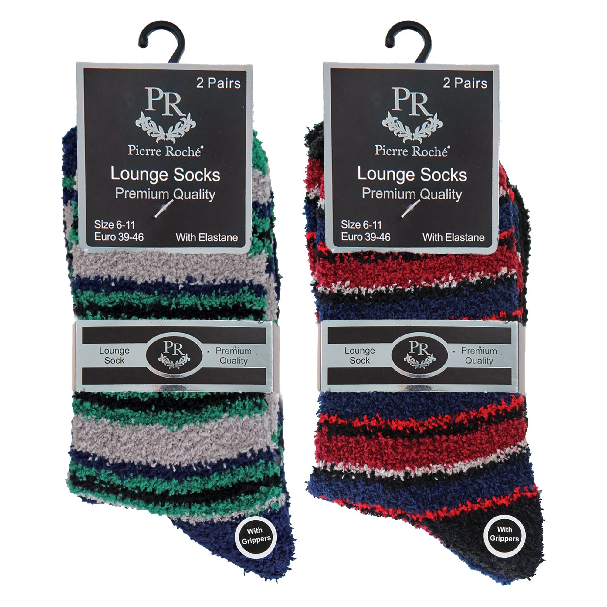 4 Pack Mens Cosy Soft Fluffy Slipper Bed Socks with Grips