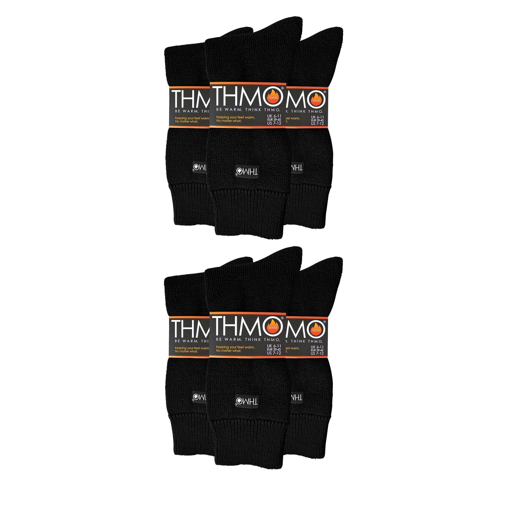 Mens Thermal Indoor Slipper Socks with Grips (Multipack Options)