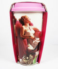[LP32741] 'A Girl's Life' Double Walled Insulation With Silicon Travel Mug, Shopping, Bags etc Design, Make a Great Gift for Mum, Sister, Aunty, Niece, Gran, Keeps Drinks Hot, Ideal For Use On The Move, 6.5 inches/17cm in