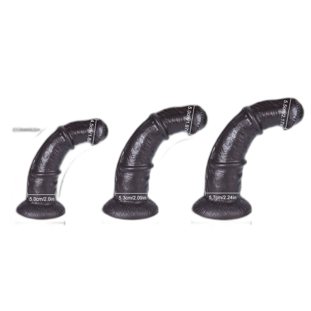 Harper - Black Horse Dildo - Curved Dildo - 3 Sizes